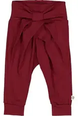 Green Cotton Cabernet Cozy Me Bow Pant