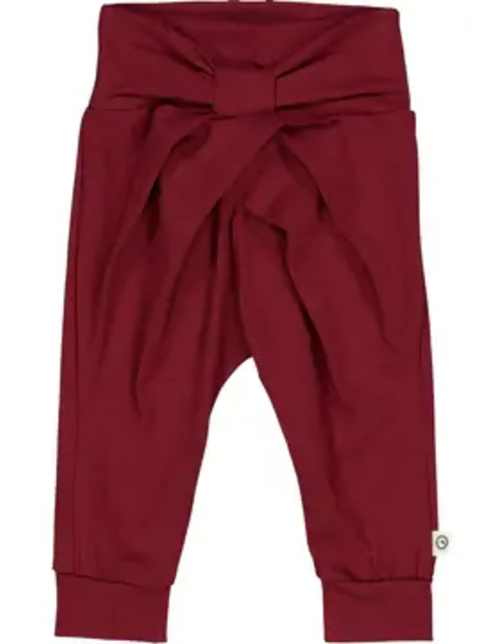 Green Cotton Cabernet Cozy Me Bow Pant