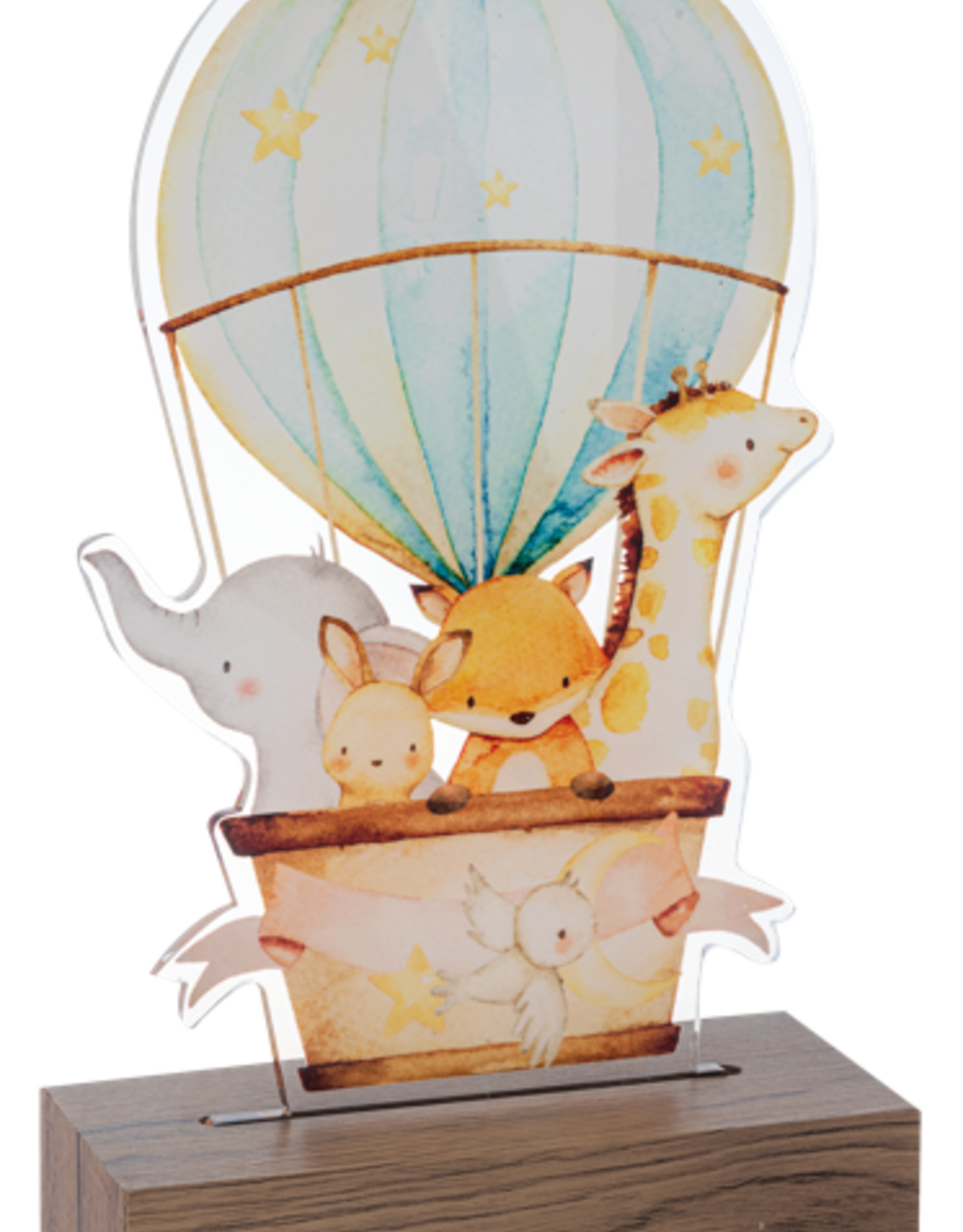 Baby Ganz Collection LED Light Up Baby Hot Air Balloon Tabletop Decor