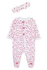 Little Me Valentine Footie and Headband
