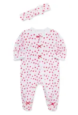 Little Me Valentine Footie and Headband