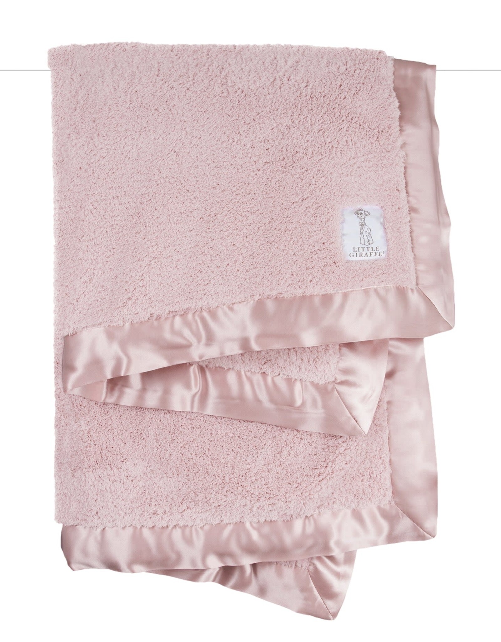 Little Giraffe Dusty Pink Chenille Blanket