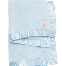 Little Giraffe Blue Chenille Blanket
