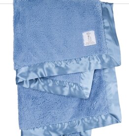 Little Giraffe Cornflower Chenille Blanket