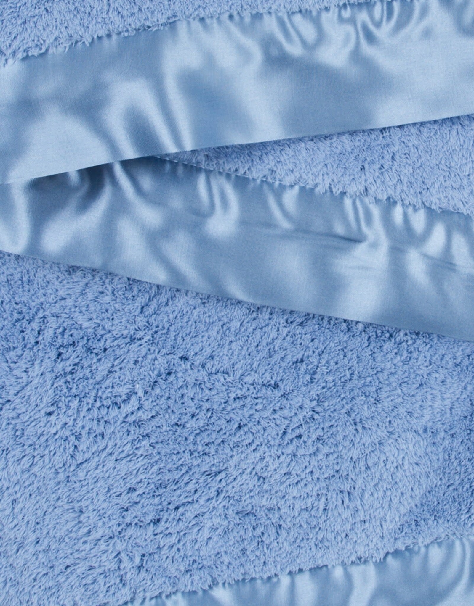 Little Giraffe Cornflower Chenille Blanket