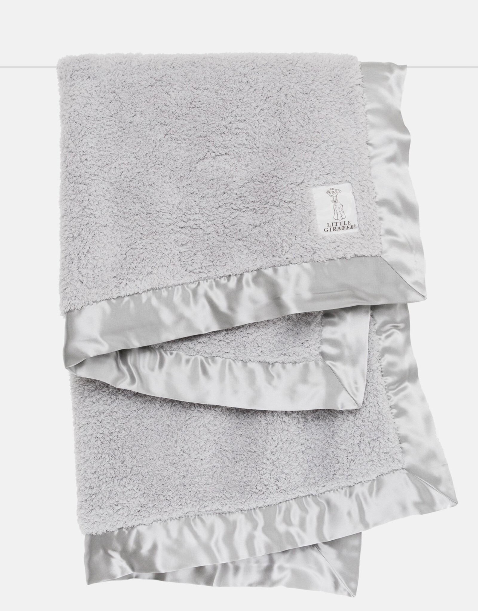 Little Giraffe Silver Chenille Blanket