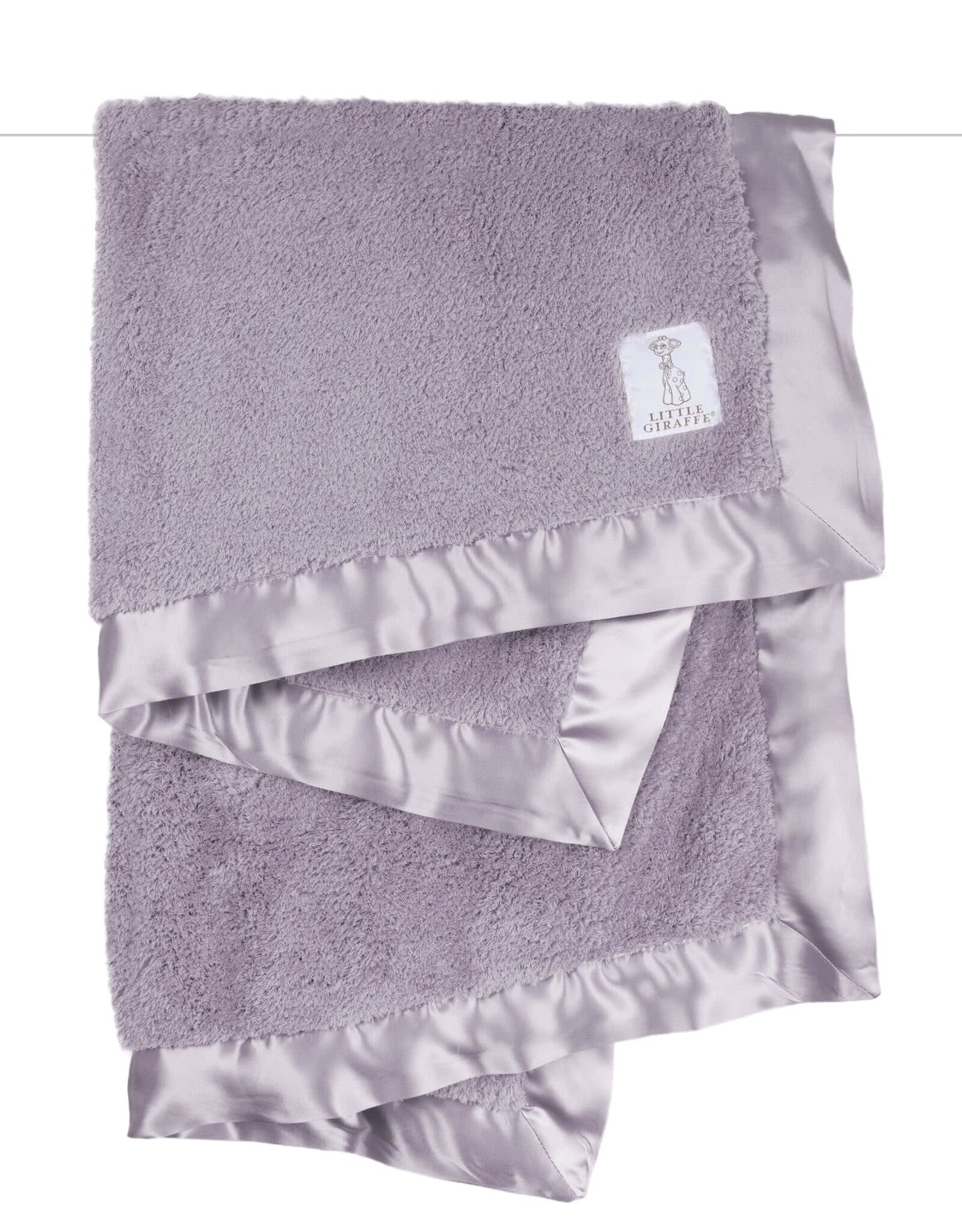 Little Giraffe Lavender Chenille Blanket