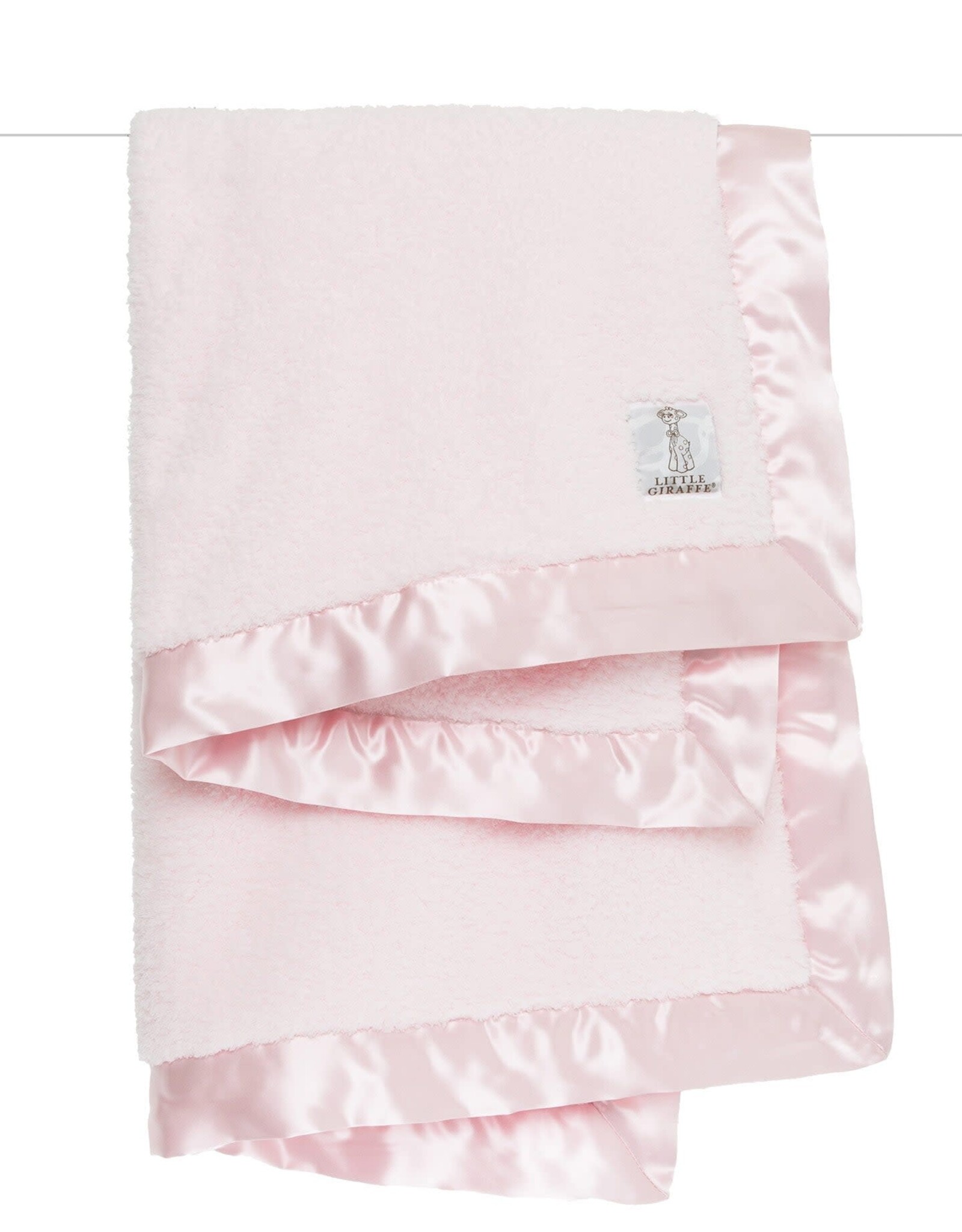 Little Giraffe Pink Chenille Blanket