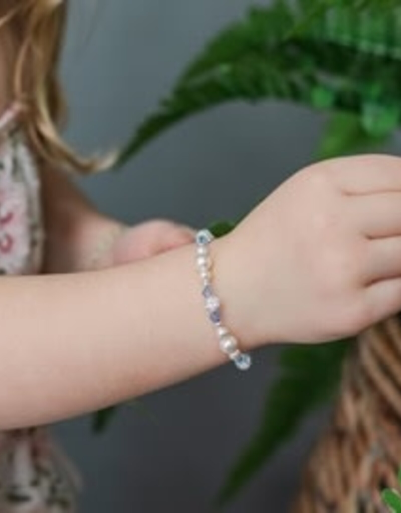 Cherished Moments Elsa SSilver Blue Crystal Bracelet