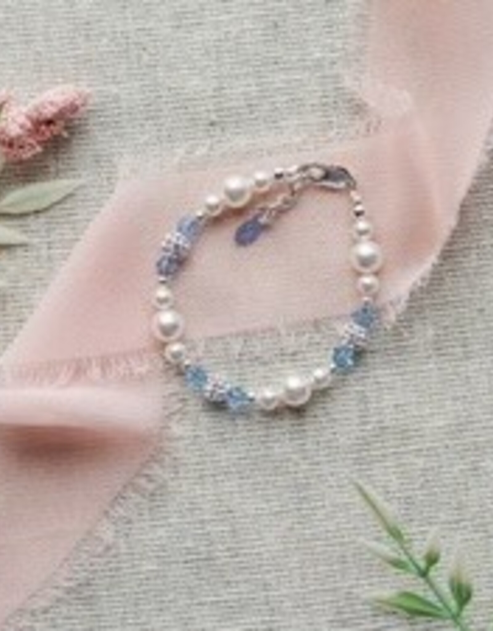 Cherished Moments Elsa SSilver Blue Crystal Bracelet