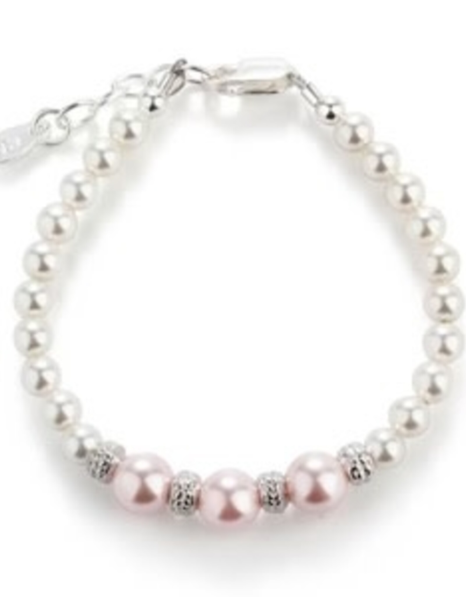 Cherished Moments Paige Sterling Silver Bracelet w/Swarovski Pearl and Stardust Beads