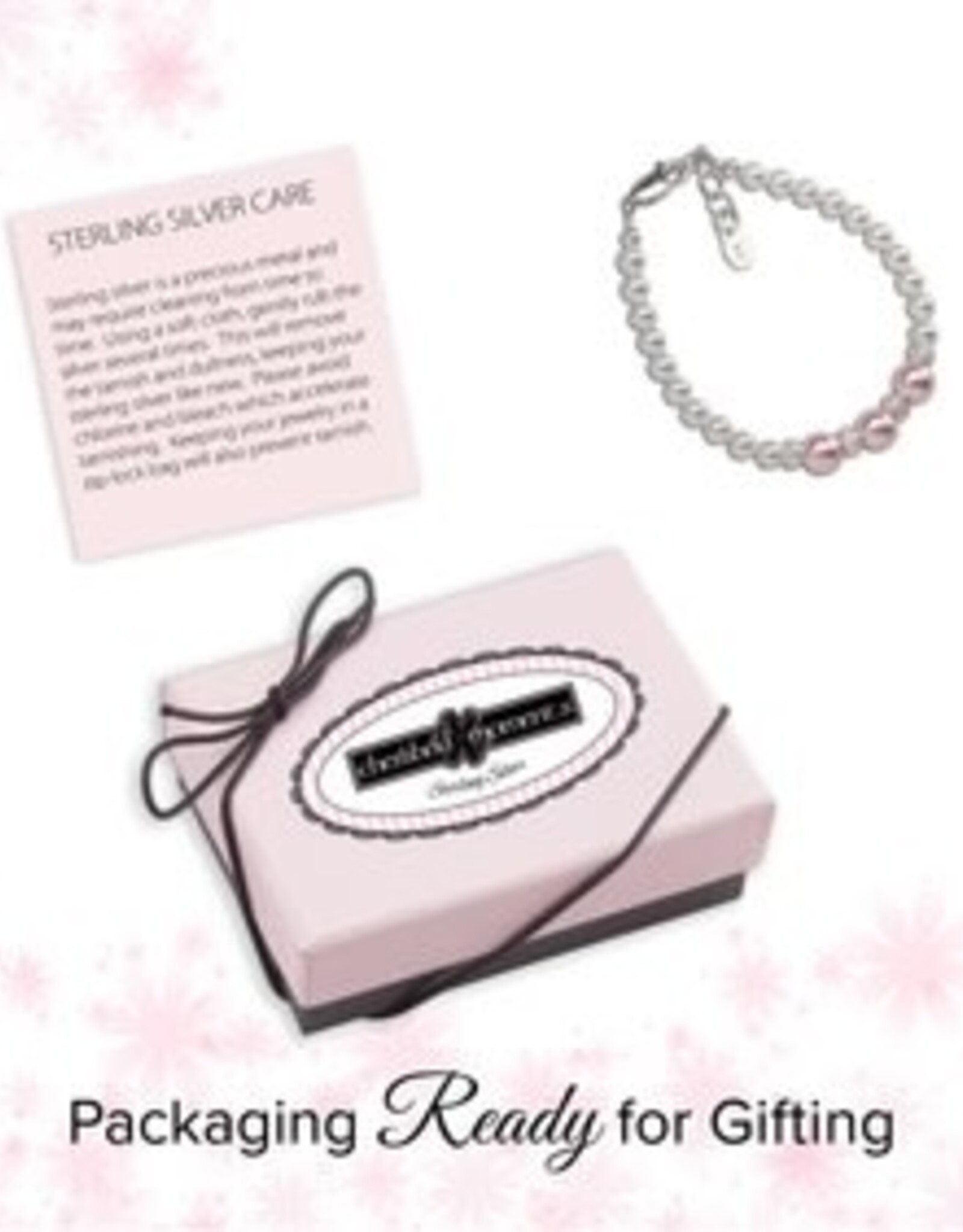 Cherished Moments Paige Sterling Silver Bracelet w/Swarovski Pearl and Stardust Beads