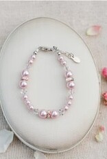 Cherished Moments Sadie Sterling Silver Bracelet w/Pink Swarovski Pearl and Rondelle
