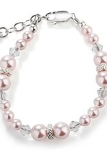 Cherished Moments Sadie Sterling Silver Bracelet w/Pink Swarovski Pearl and Rondelle