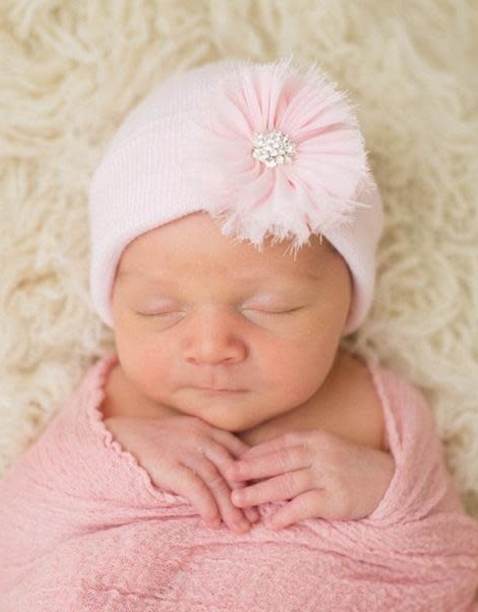 ilybean Nursery Beanie - Pink Fairy Flower