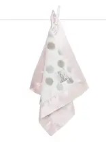 Little Giraffe Pink Satin Luxe Dot Blanky