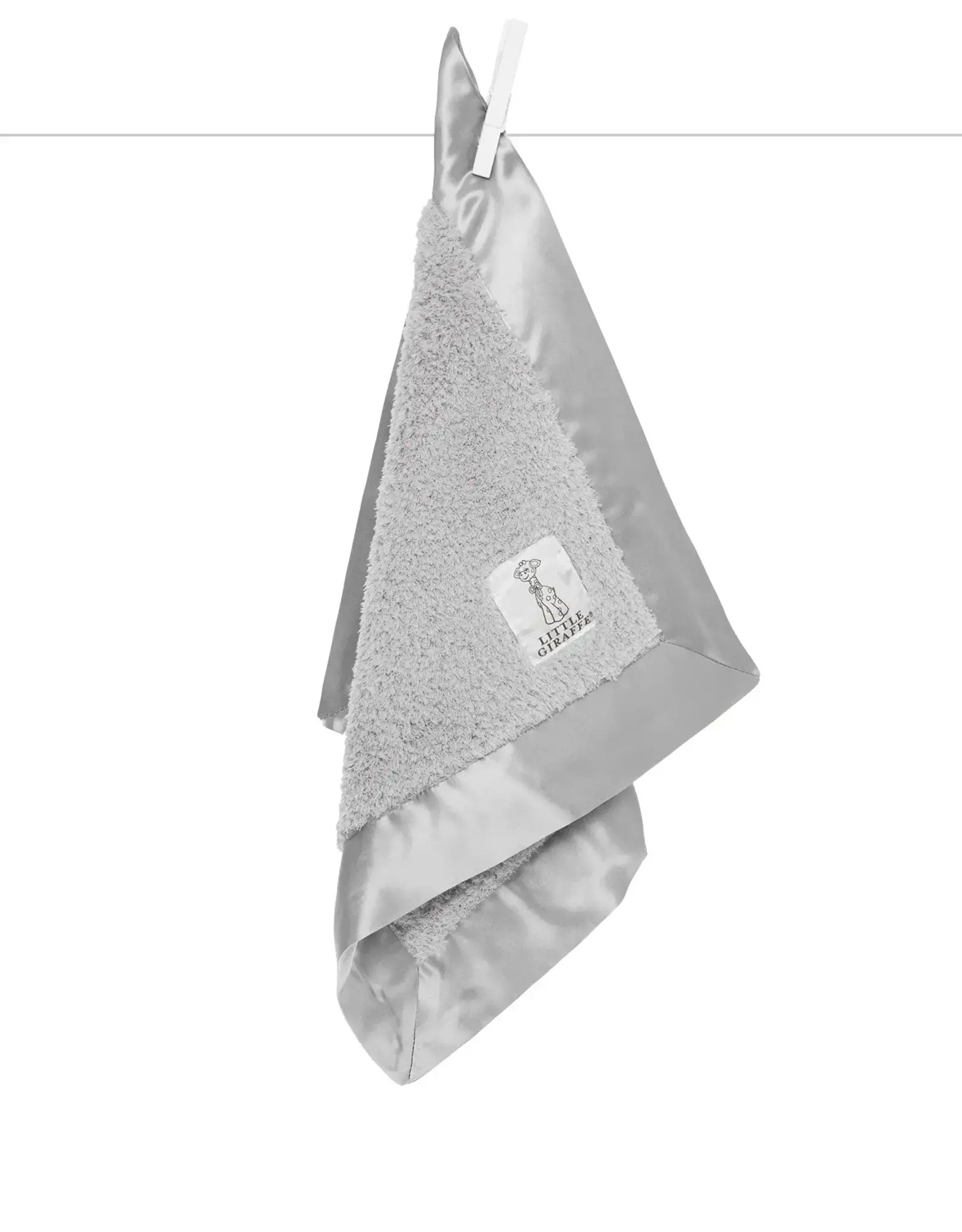 Little Giraffe Silver Chenille Blanky
