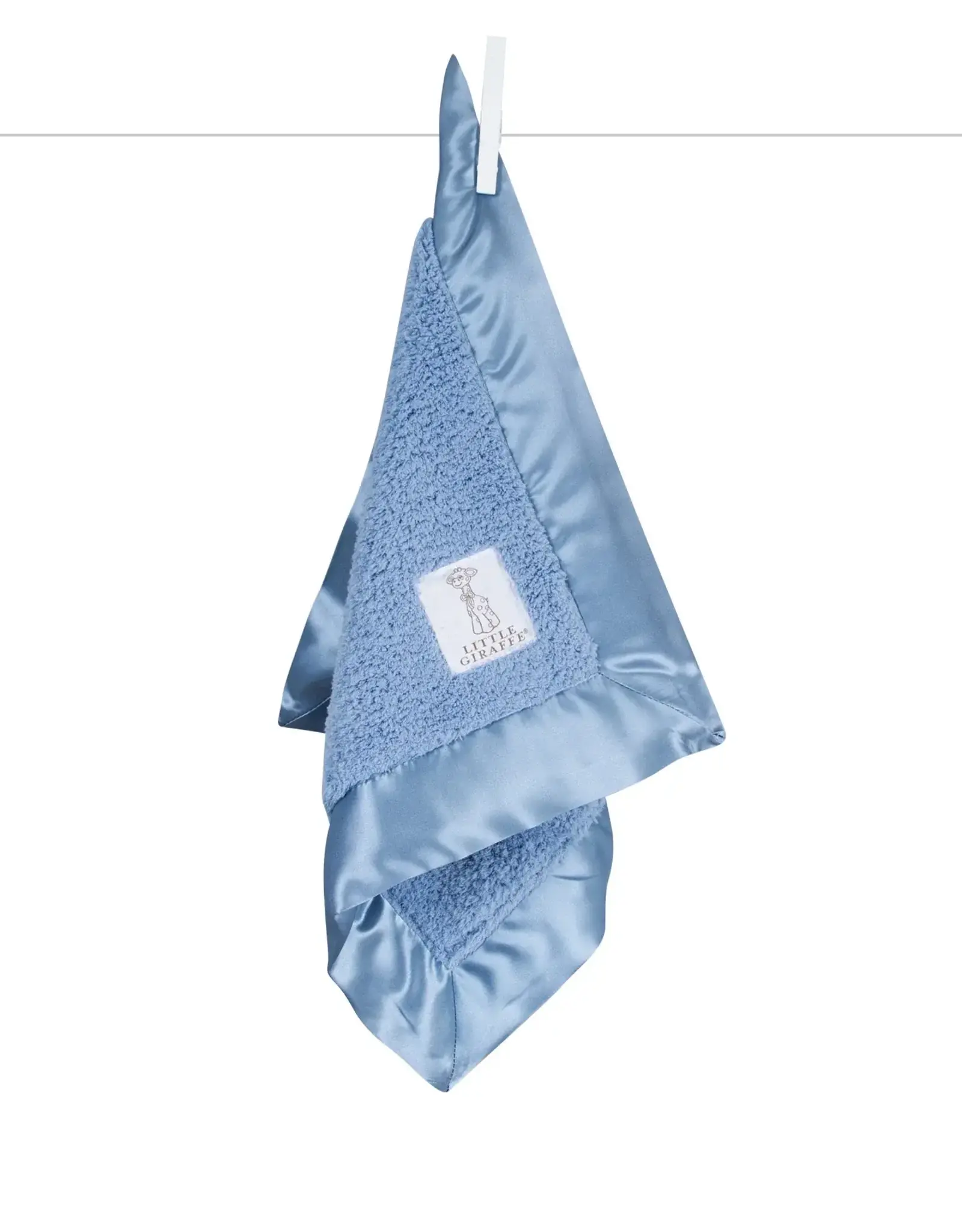 Little Giraffe Cornflower Chenille Blanky