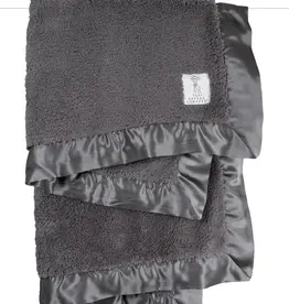 Little Giraffe Charcoal Chenille Blanket