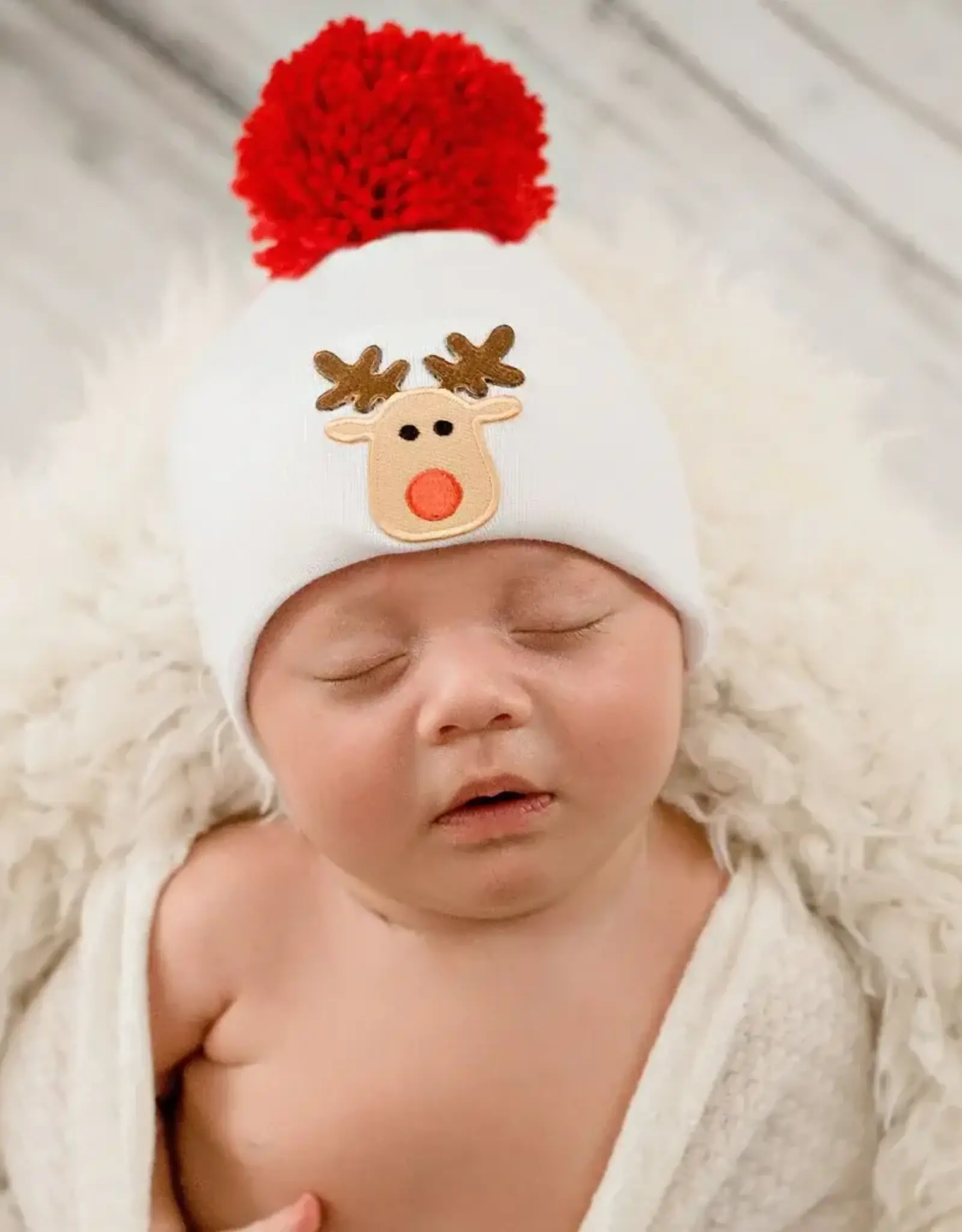 ilybean Nursery Beanie - Red Nose Reindeer
