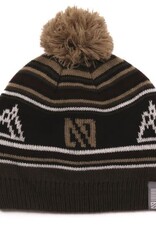 Noruk Olive Knit Hat w/Pom