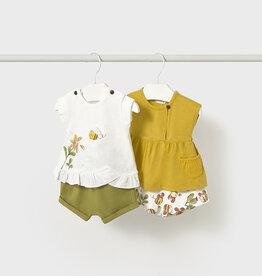 Mayoral Olive Bees Girls Knit set (4 garments)