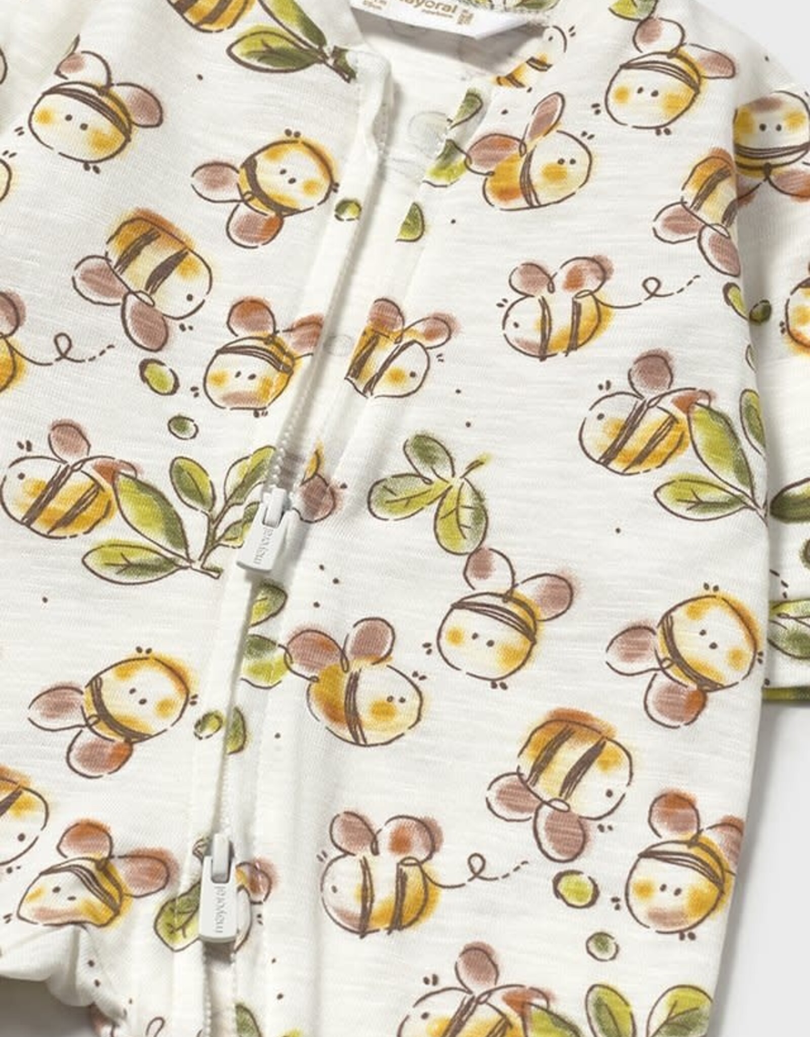 Mayoral Bees Long Bodysuit with Zipper