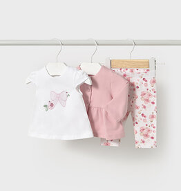 Mayoral Baby Rose Leggings and Jacket set (3 Pc)