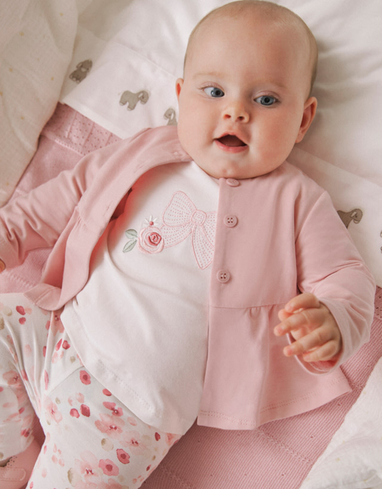 Mayoral Baby Rose Leggings and Jacket set (3 Pc)