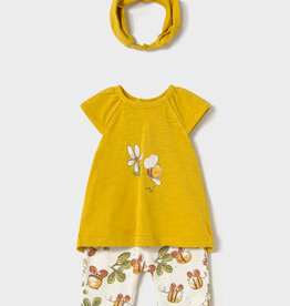Mayoral Olive Bees Legging Set w/Headband