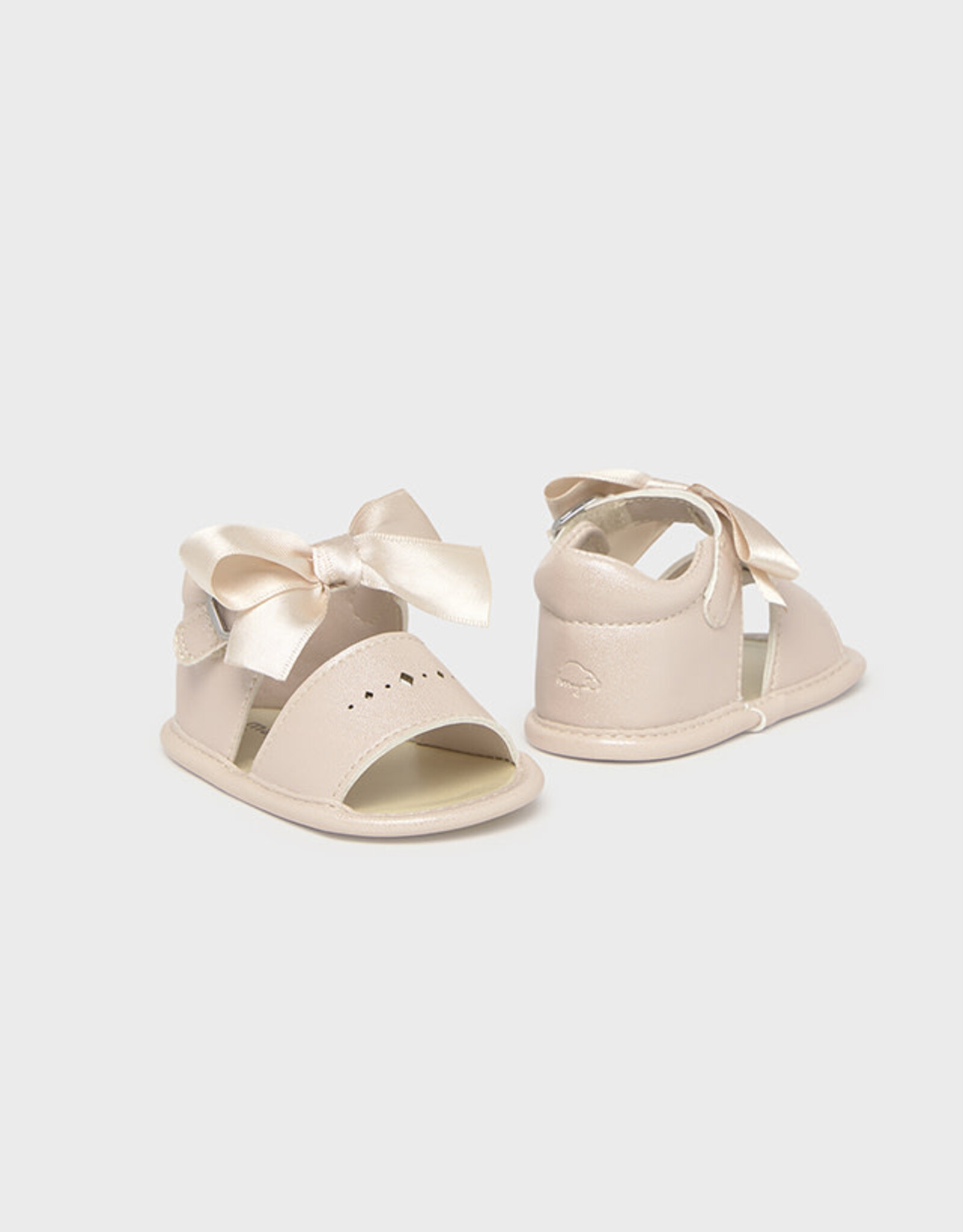 Mayoral Beige Baby Girls Bow Sandals