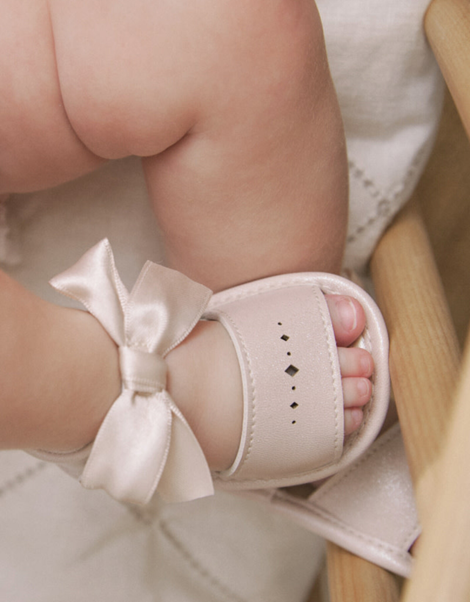 Mayoral Beige Baby Girls Bow Sandals