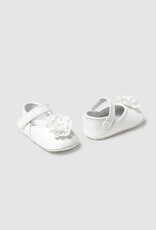 Mayoral White Mary Janes with Flower
