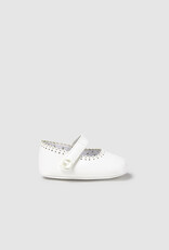 Mayoral White Mary Janes with Trim