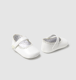 Mayoral White Mary Janes with Trim