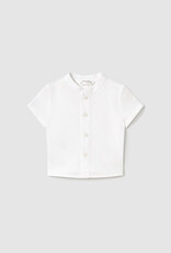 Mayoral White Short Sleeve Button Down no collar