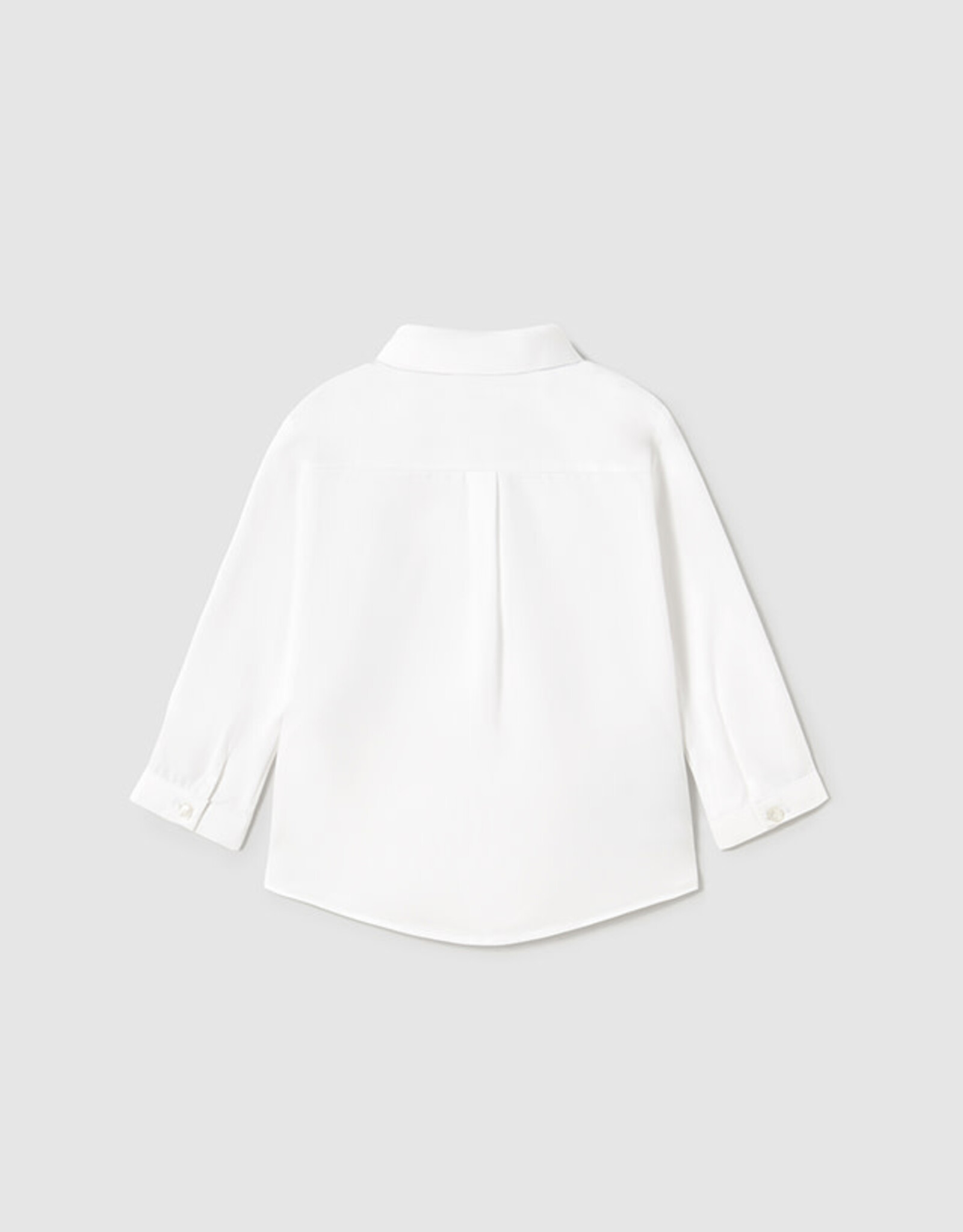 Mayoral White Button Long Sleeve with Bowtie