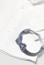 Mayoral White Button Long Sleeve with Bowtie