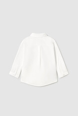 Mayoral Natural Button Long Sleeve with Bowtie