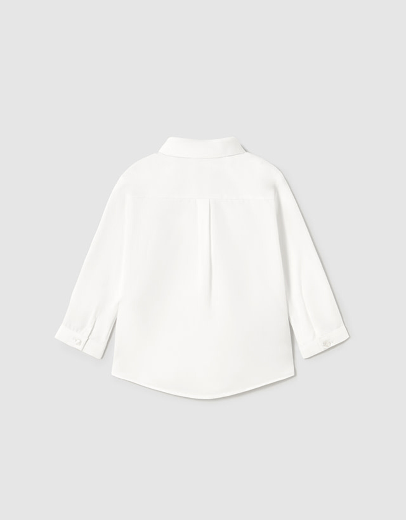 Mayoral Natural Button Long Sleeve with Bowtie