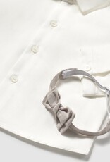 Mayoral Natural Button Long Sleeve with Bowtie