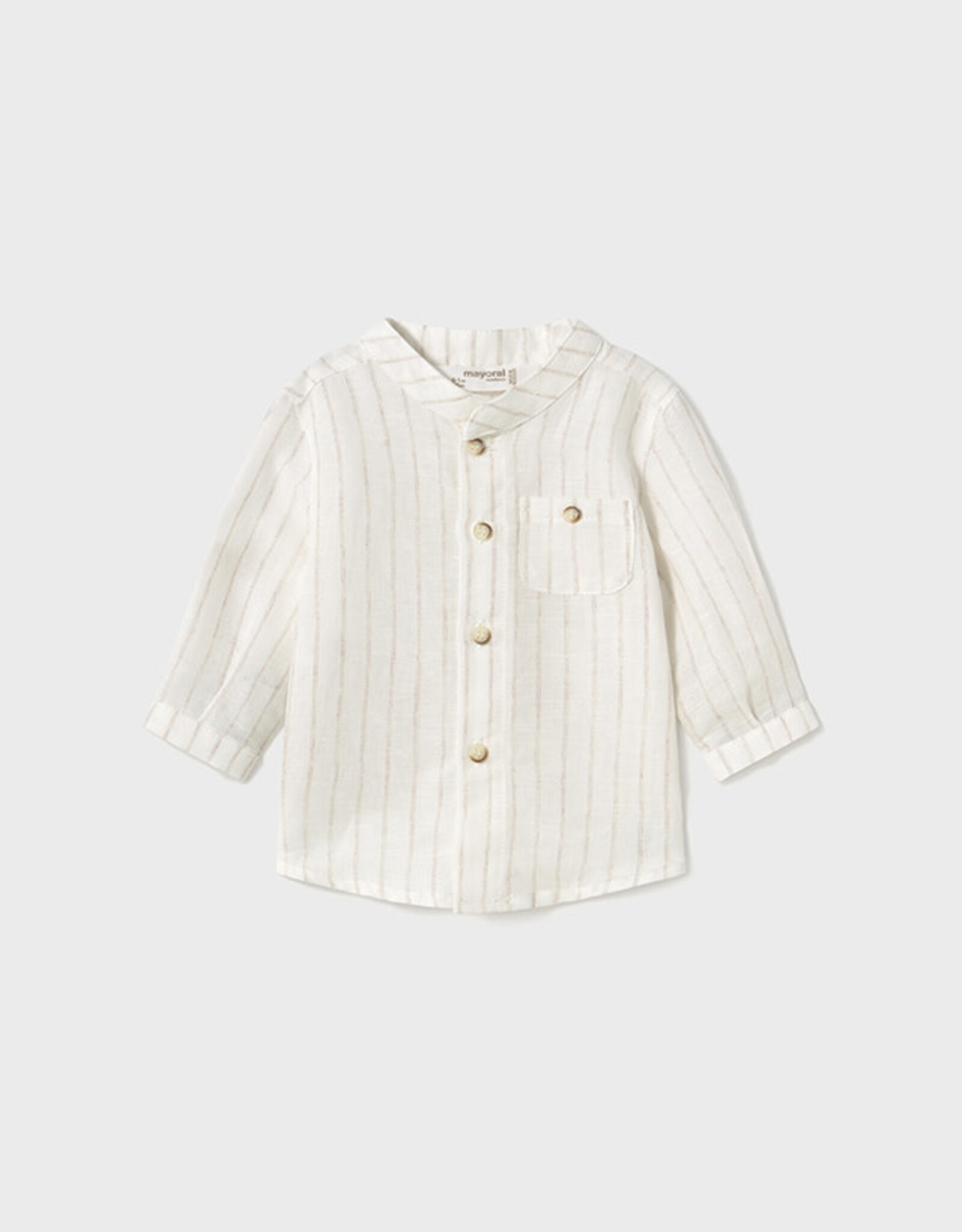 Mayoral Long Sleeve Mao Collar Shirt
