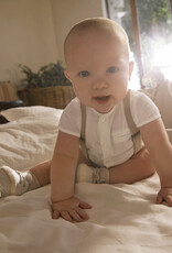 Mayoral Linen Short and Shirt Set with Suspender