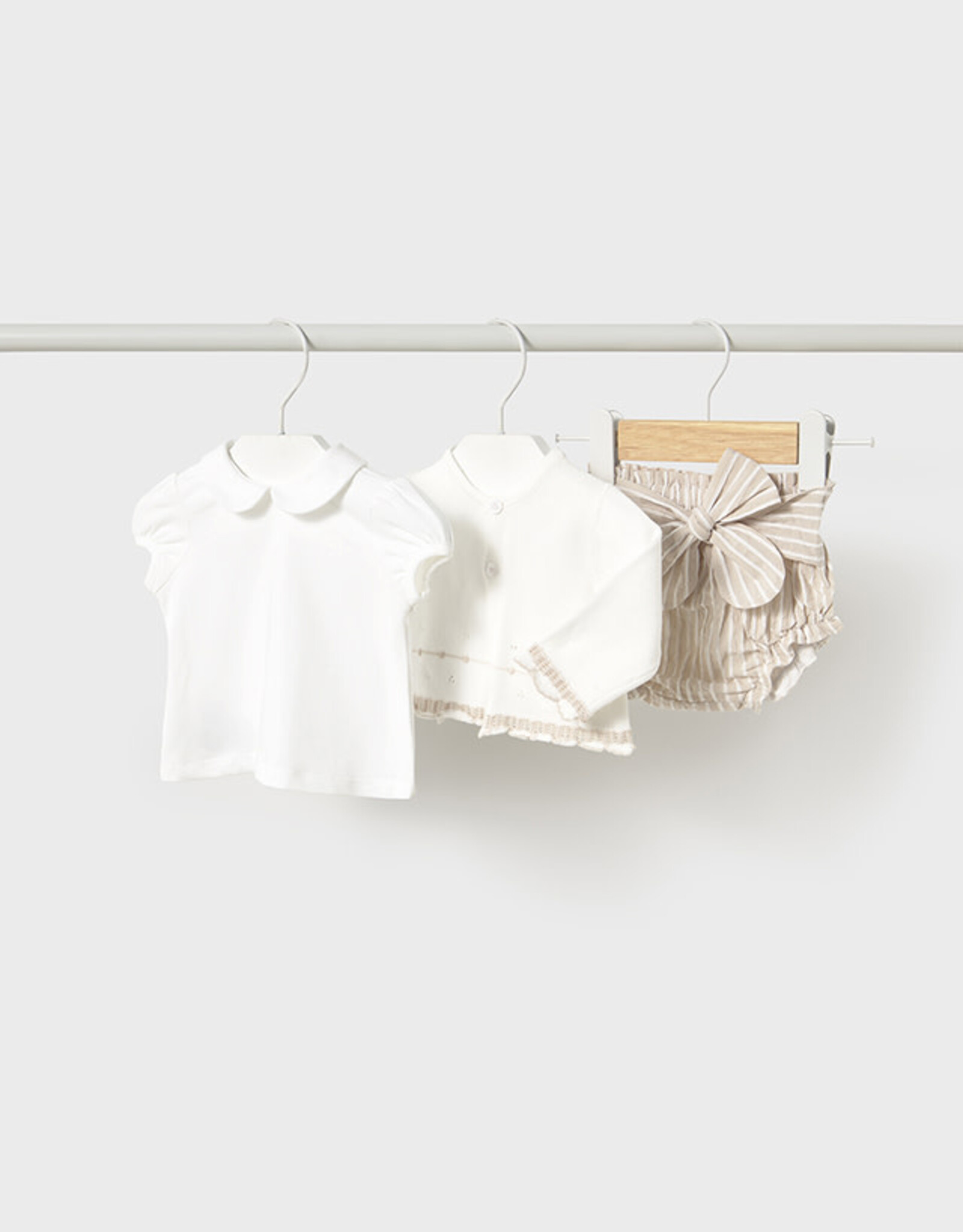 Mayoral Root Short and Jacket Set with Ruffle Bottom