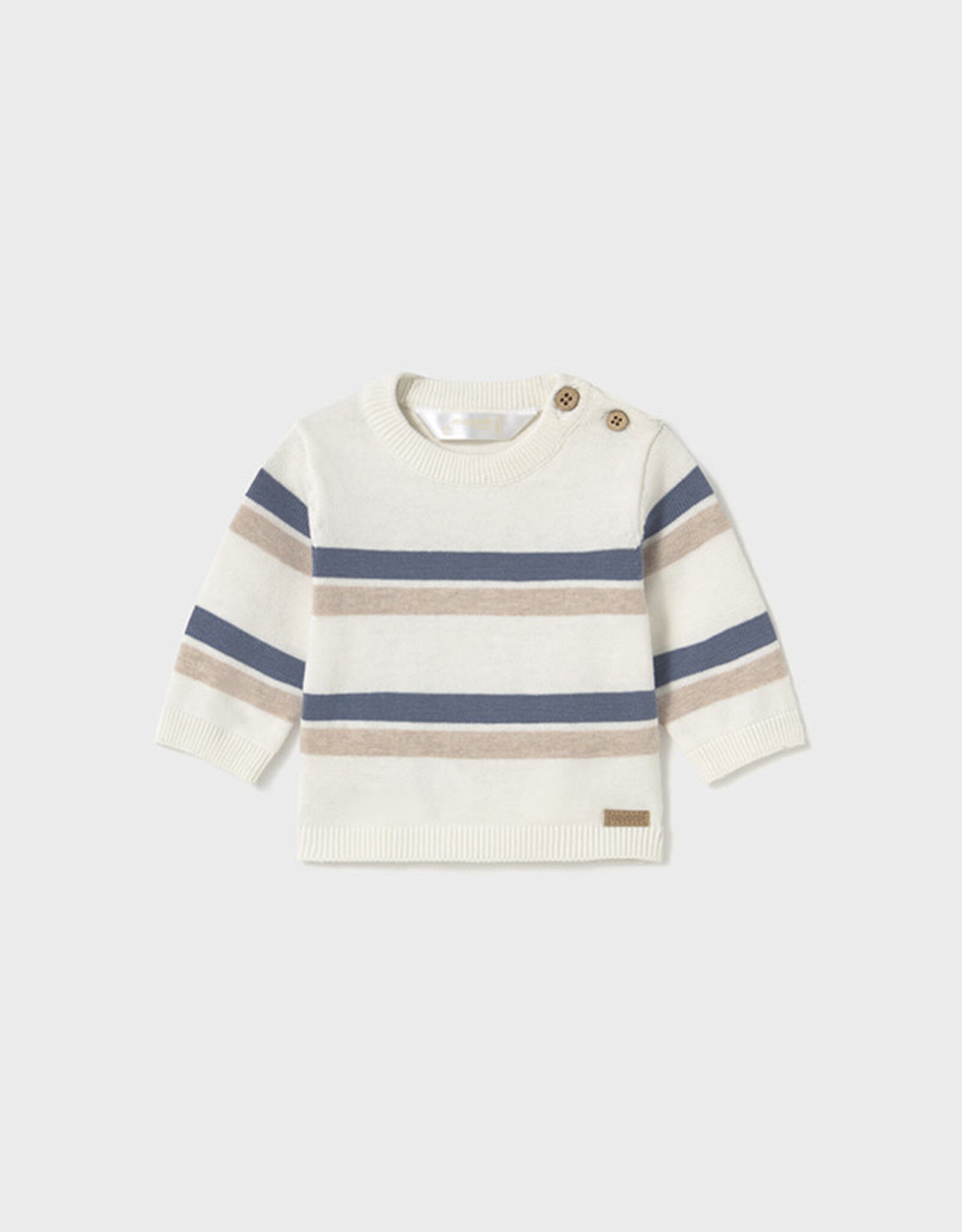 Mayoral Star Blue Stripe Knit Sweater