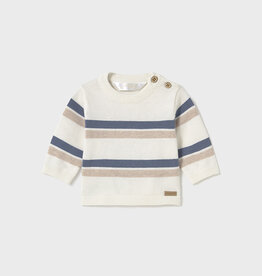 Mayoral Star Blue Stripe Knit Sweater