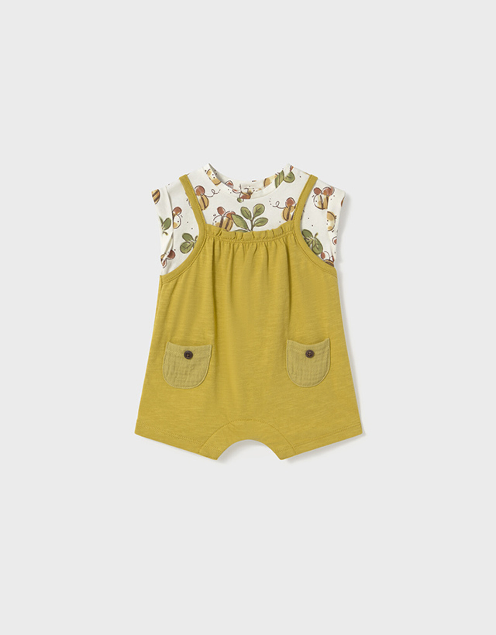 Mayoral Olive Bees Knit Romper