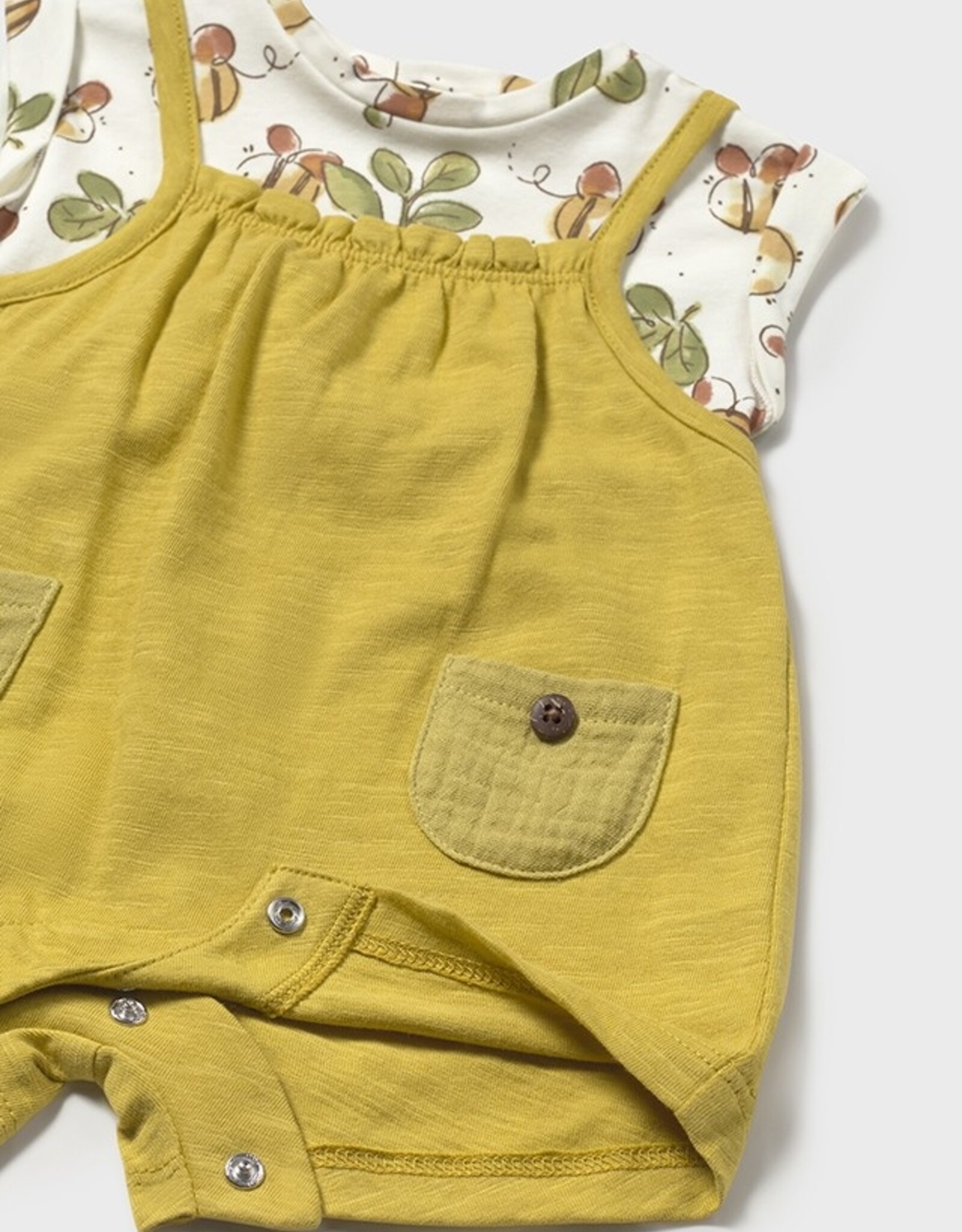 Mayoral Olive Bees Knit Romper