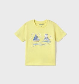 Mayoral Sorbet Yellow Sailing Cats T-Shirt