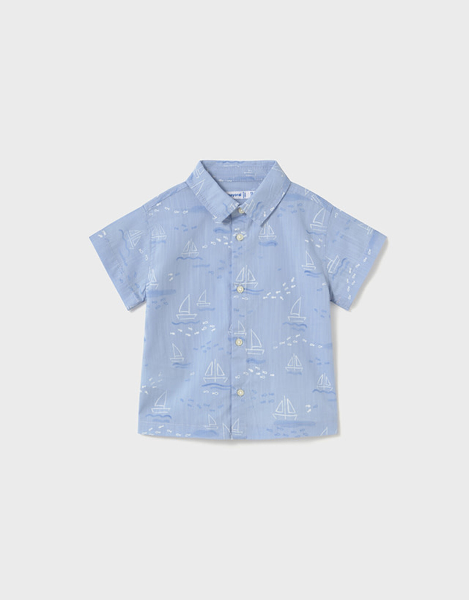 Mayoral Sail Boats Button Shirt
